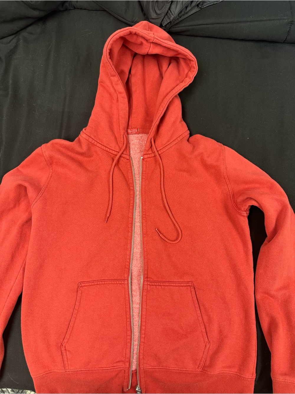 PacSun Coral Red Fleece-Lined Hoodie